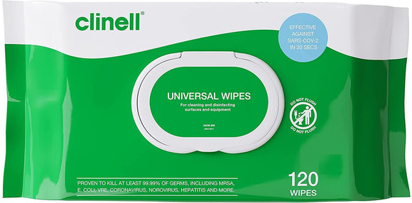 Clinell Universal 120 Wipes (Ref: BCW120)