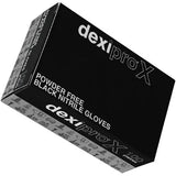 Dexipro X Powder Free Black Nitrile Gloves Box of 100