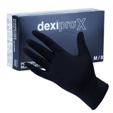 Dexipro X Powder Free Black Nitrile Gloves Box of 100