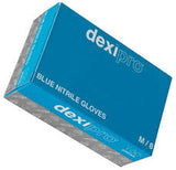 Dexipro Powder Free Blue Nitrile Gloves Box of 100