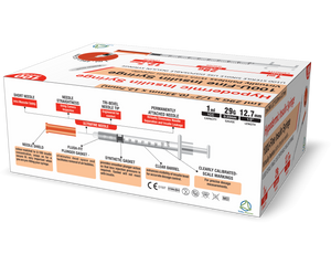 TriOn Pharma Ltd Hypodermic U100 0.1ml Syringe 0.33mm (29G) x 12.7mm - Box of 100