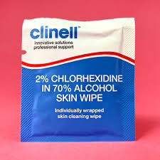 Clinell 2% Chlorhexidine in 70% Alcohol Skin Wipes (Ref: CA2CSKIN)