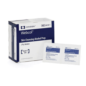 Webcol Skin Cleansing Alcohol Prep Swabs 70 Isopropyl Alcohol Box of 200 Ref 6818 1