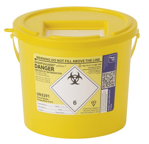 Sharpsguard Yellow Lid Container 7 Litres (Ref: DD473YL)