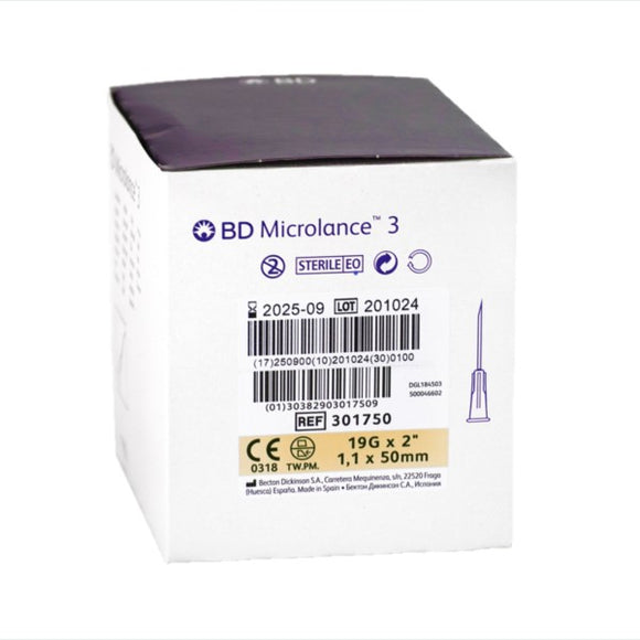 BD Microlance Needles Cream 19g x 50mm (2