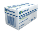 Universal Alcotip Pre-Injection Swabs 70% Isopropyl Alcohol - Box of 100 (Ref: UNG602)