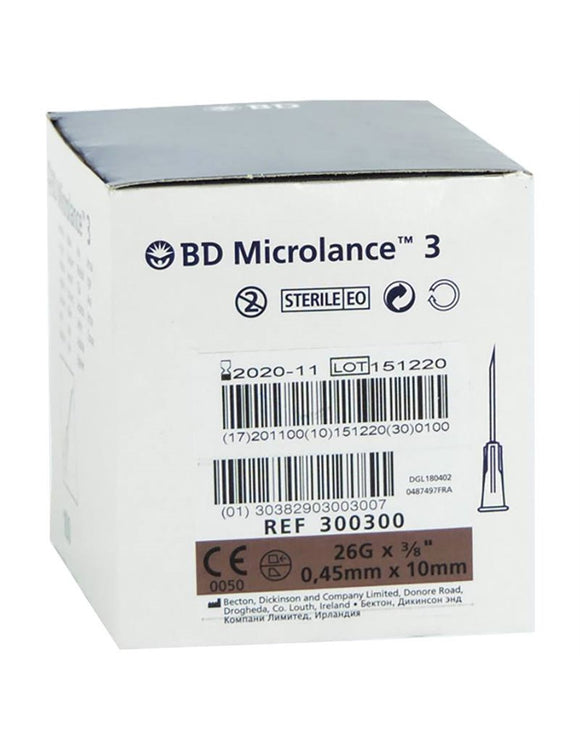 BD Microlance Needles Brown 26g x 10mm (0.375