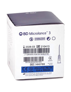 BD Microlance Needles Blue 23g x 30mm (1.25") - Box of 100 (Ref: 300700)